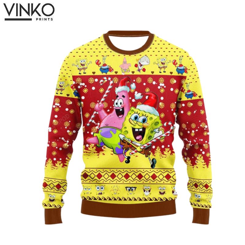 Spongebob And Patrick Star Ugly Christmas Sweater