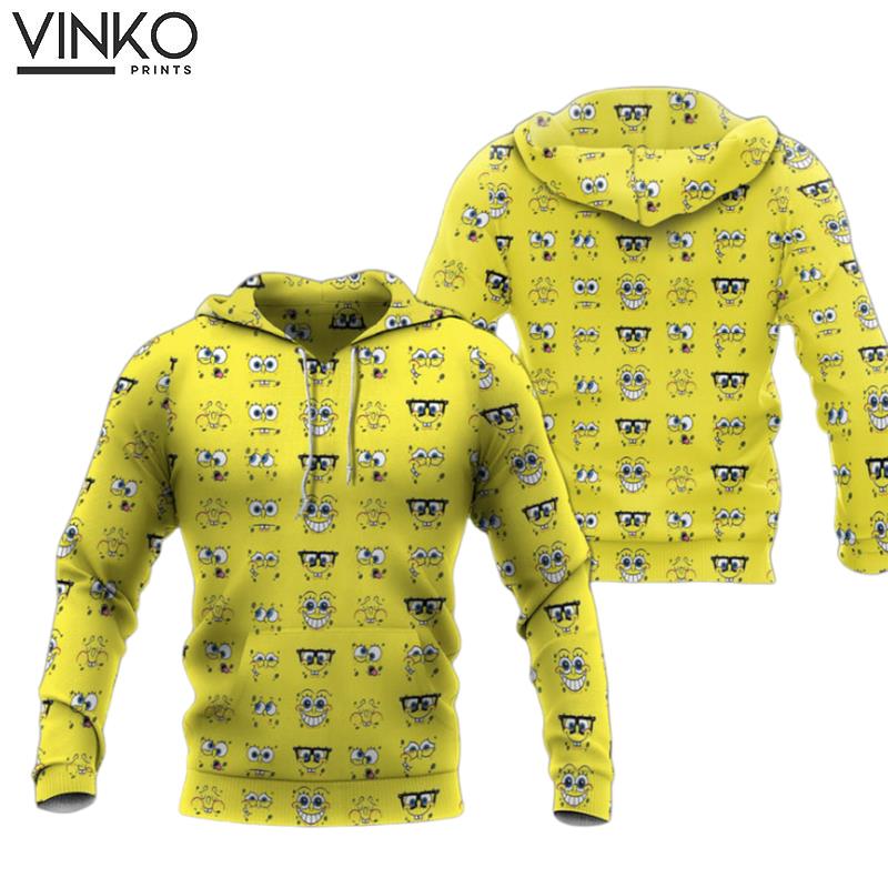 Spongebob Spongebob Emoji Faces Nickelodeon Hoodie