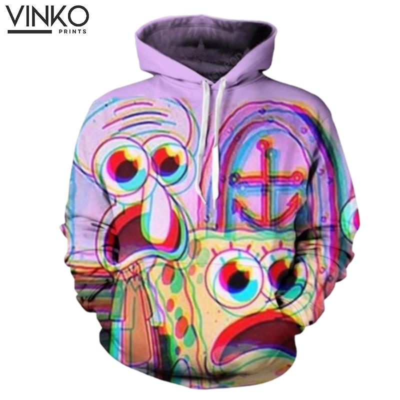 Spongebob Squarepants Squidwaword Tentacles Trippy Hoodie