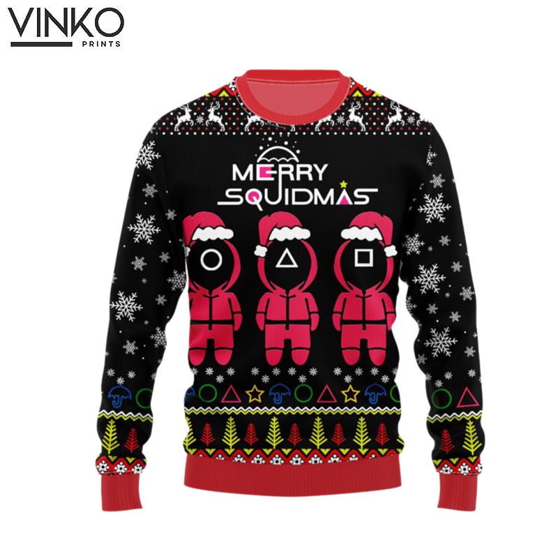 Squid Game Merry Squidmas Ugly Christmas Sweater