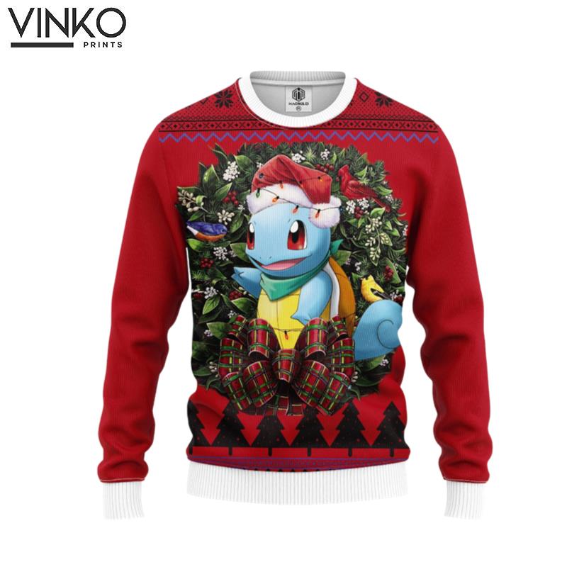 Squirtle Pokemon Custom Ugly Christmas Sweater