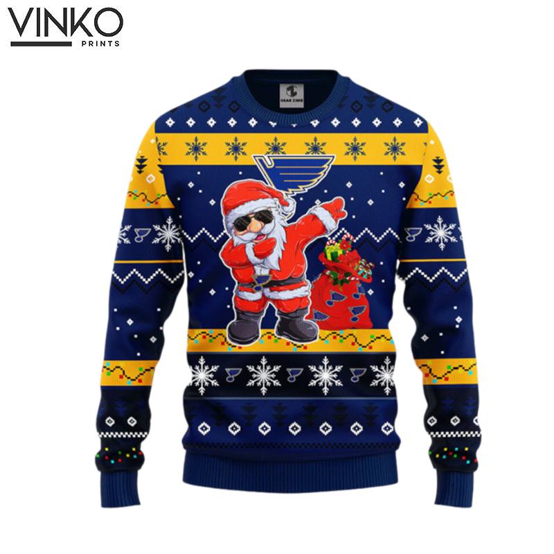 St Louis Blues Dabbing Santa Claus Ugly Christmas Sweater