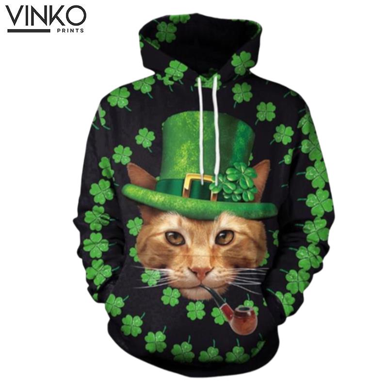 St Patrick Day Digital Pockets Hoodie