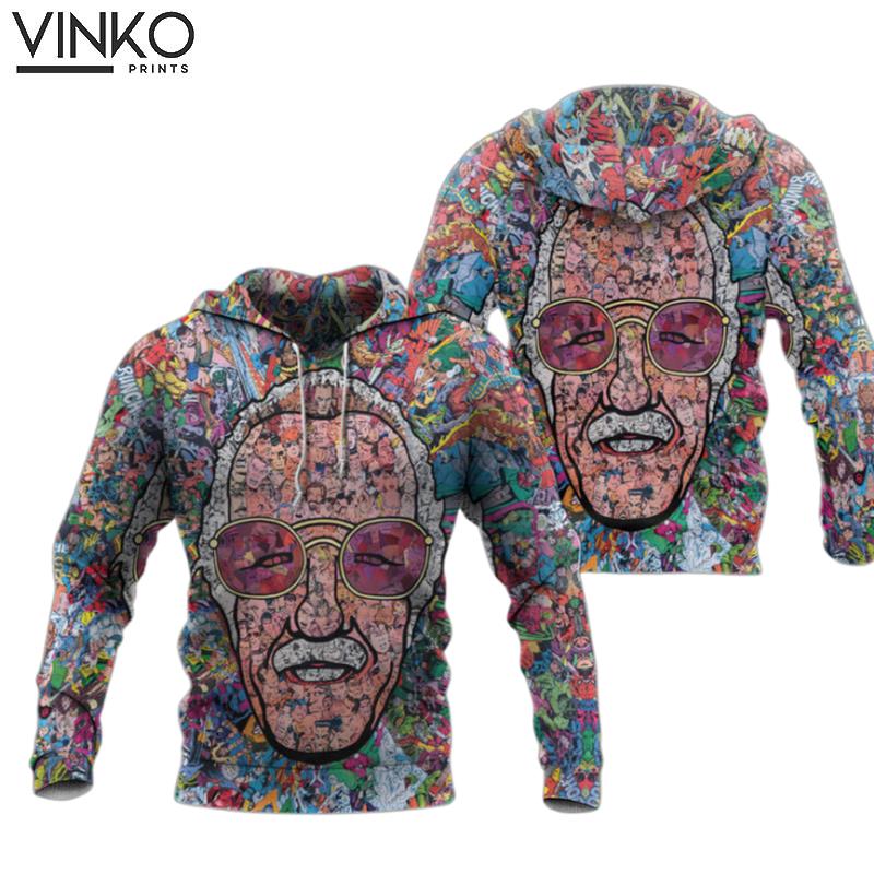 Stan Lee Marvel Stan Lee Pattern Ing Stan Lee Stan Lee Hoodie