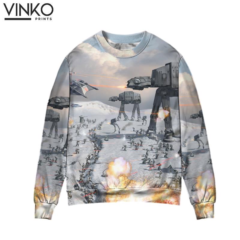 Star Wars Battle Of Hoth ATAT Ugly Christmas Sweater