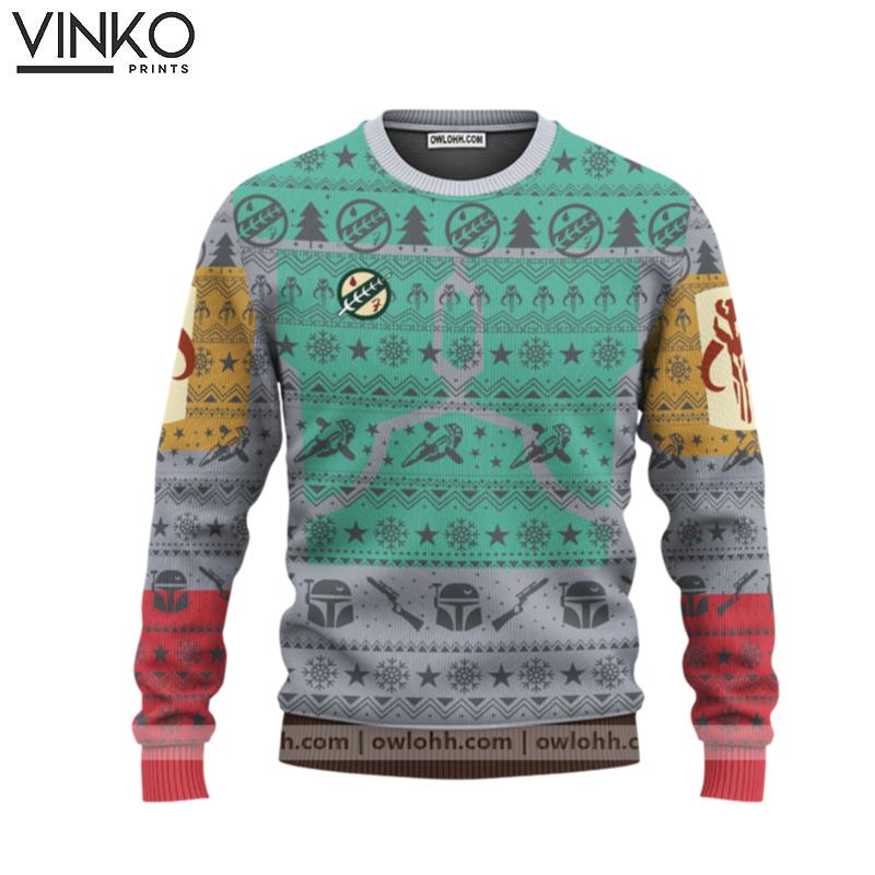 Star Wars Boba Fett Custom Ugly Christmas Sweater