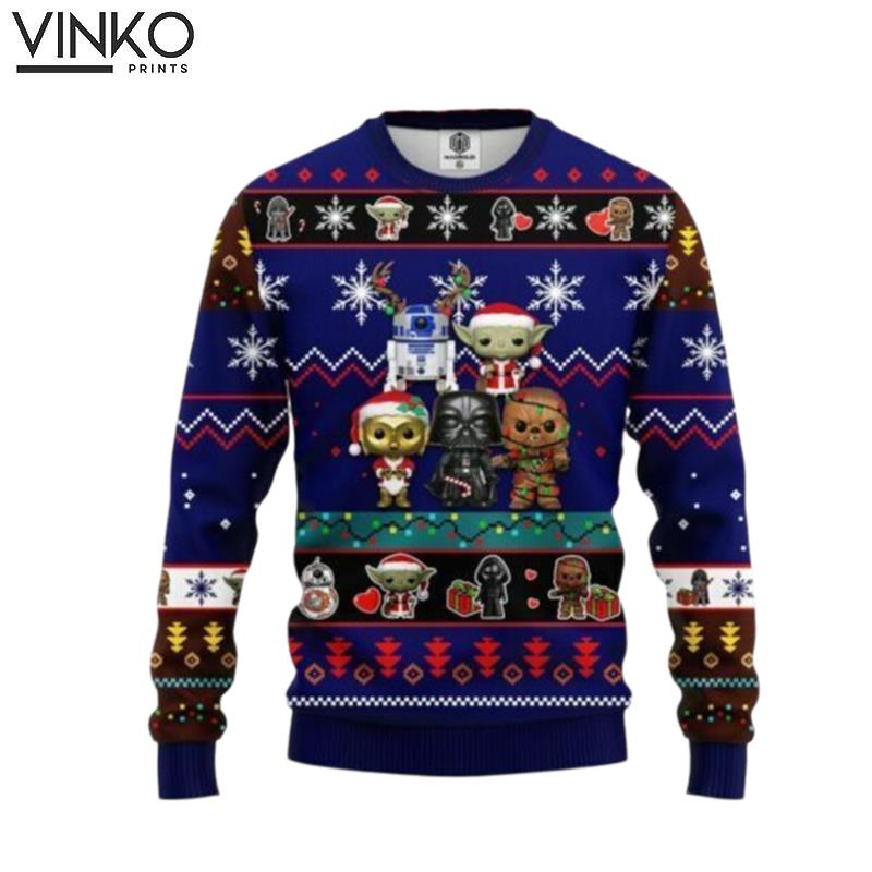 Star Wars Chibi Characters Disney Christmas 3D Ugly Christmas Sweater