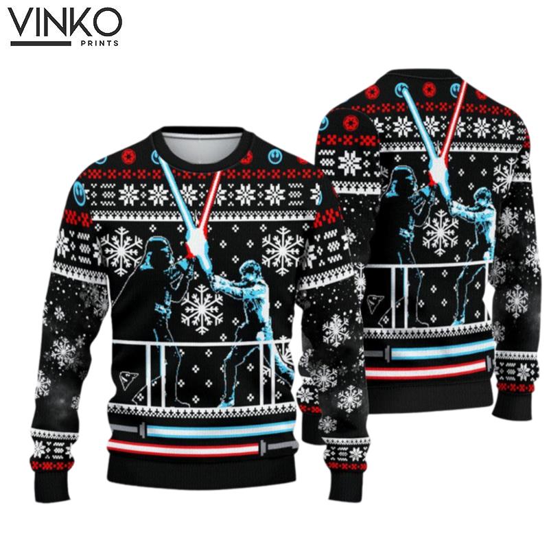 Star Wars Darth Vader And Luke Skywalker Ugly Christmas Sweater