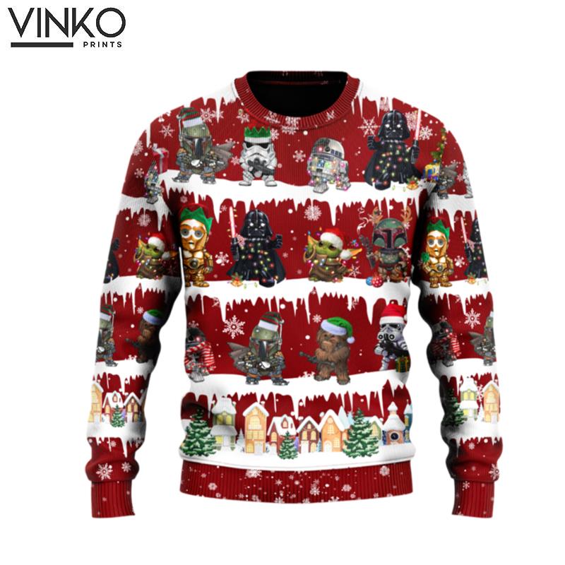 Star Wars Darth Vader Mandalorian Ugly Christmas Sweater