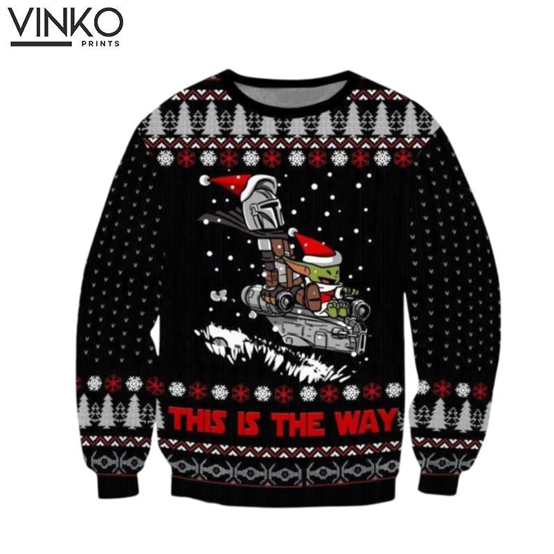 Star Wars This Is The Way Baby Yoda Sw Ugly Christmas Sweater