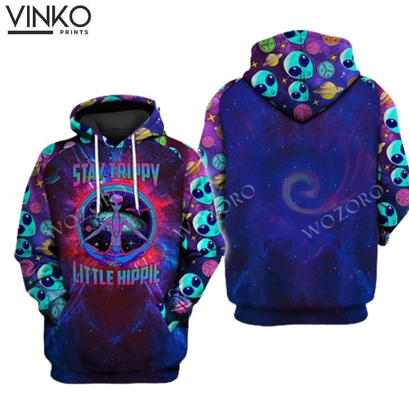 Stay Trippy Little Hippie Alien 2 Hoodie