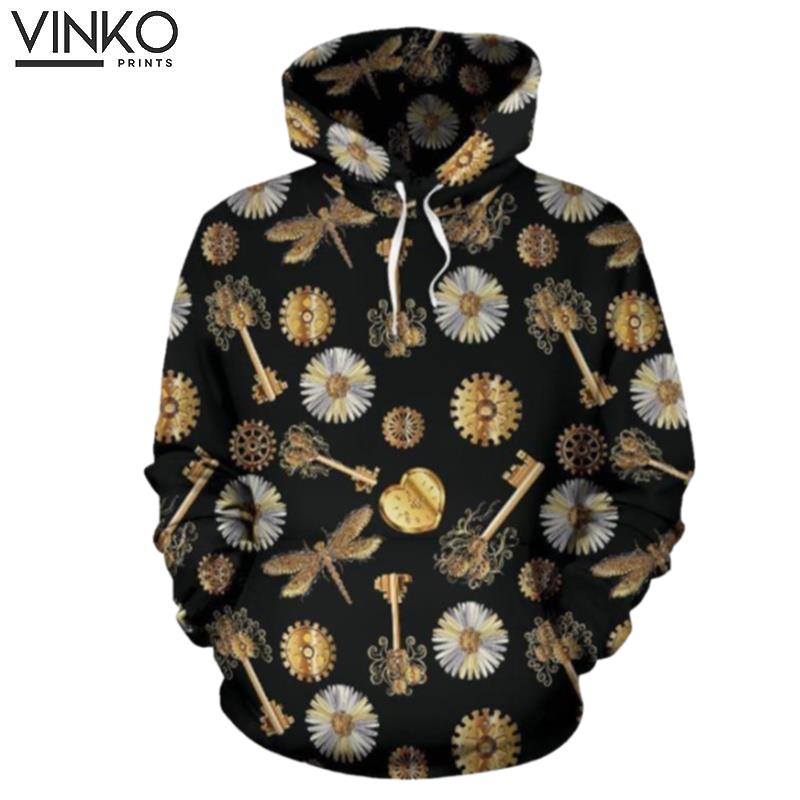 Steampunk Dragonfly Themed Hoodie