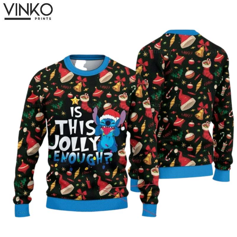 Stitch Santa Ugly Christmas Sweater