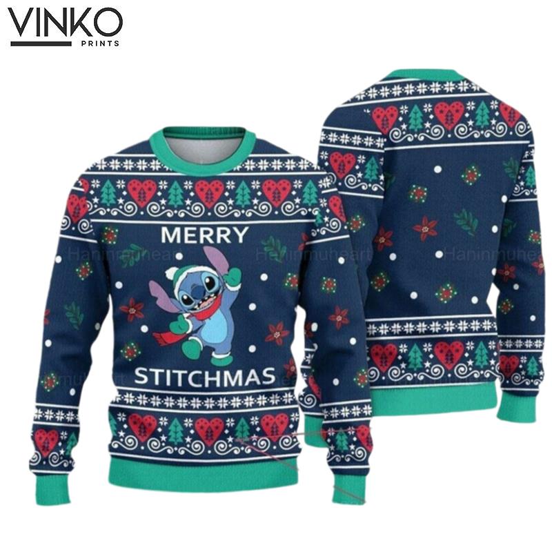 Stitch Stitchmas Lilo And Stitch Christmas Ugly Christmas Sweater