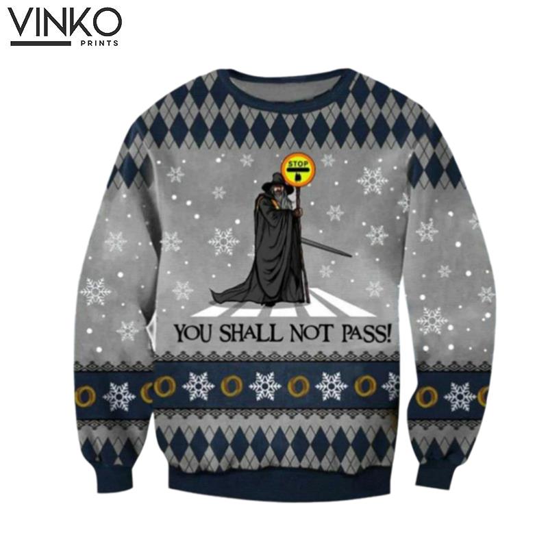 Stop Witch Shall We Not Pass Ugly Christmas Sweater