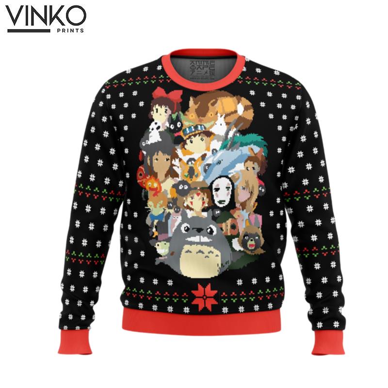 Studio Ghibli Xmas Main Miyazaki Ugly Christmas Sweater