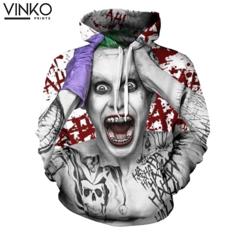 Suicide Squad Joker Men Brand Tracksuits Hooded Coat Funny Hoody Plus Size Zootop Bear Hoodie