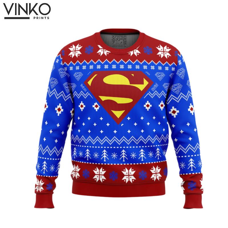 Super Heroes Superman Christmas Ugly Christmas Sweater