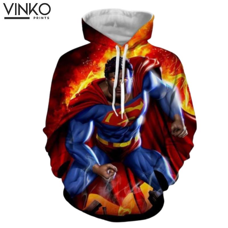 Super Man On Fire Hoodie