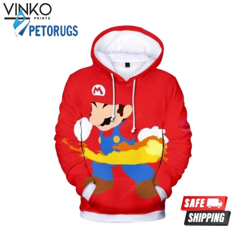 Super Mario Bros Mario Red Hoodie