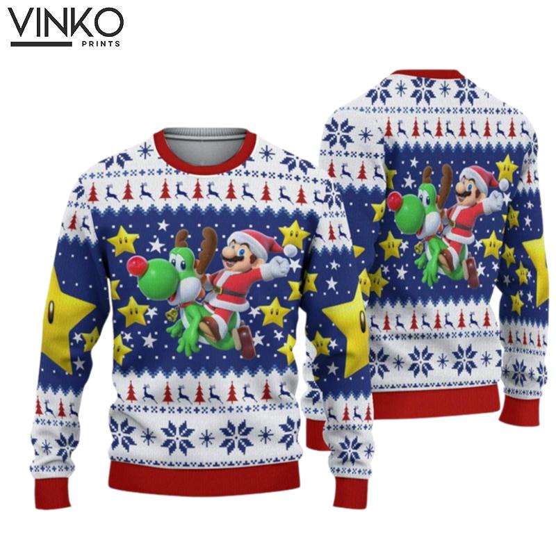 Super Mario Childhood Games Ugly Christmas Sweater