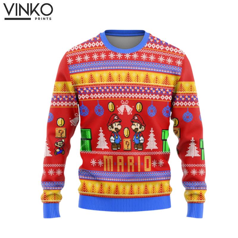 Super Mario Mario Custom Ugly Christmas Sweater