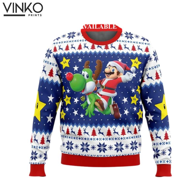 Super Mario Mario Super Mario Family Gift Ugly Christmas Sweater