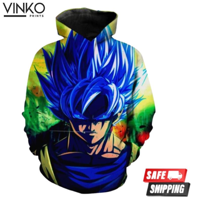 Super Saiyan Blue Goku Goku Face Dragon Ball Super Hoodie