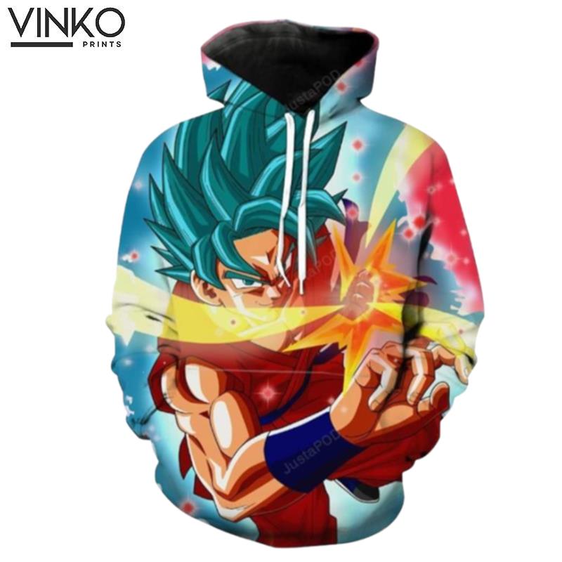 Super Saiyan Blue Kaioken Goku Ragon Ball Super Apparel Hoodie