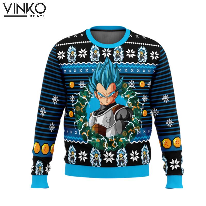 Super Saiyan Blue Vegeta Ugly Christmas Sweater