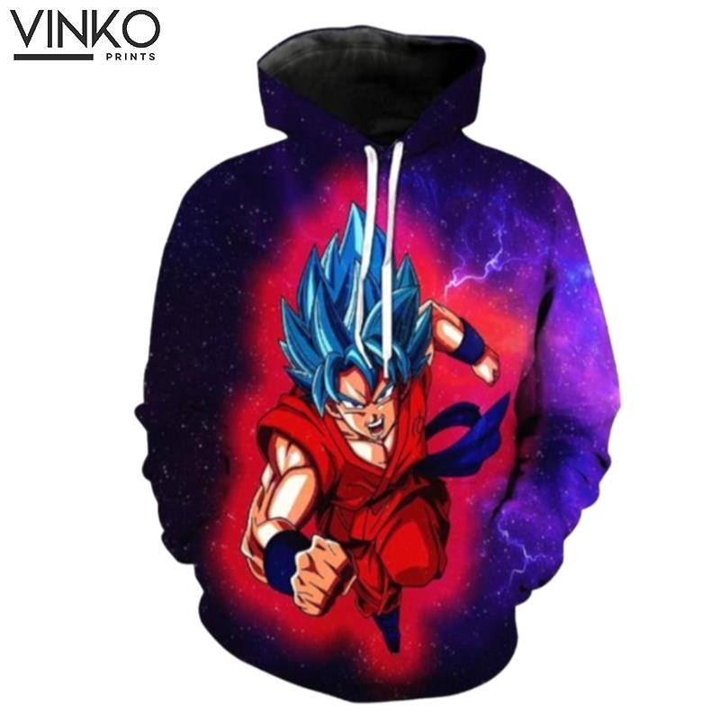 Super Saiyan God Super Saiyan Goku In Space Dragon Ball Z Hoodie