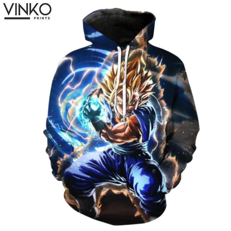 Super Saiyan Goku Kamehameha V2 Dragon Ball Z Hoodie