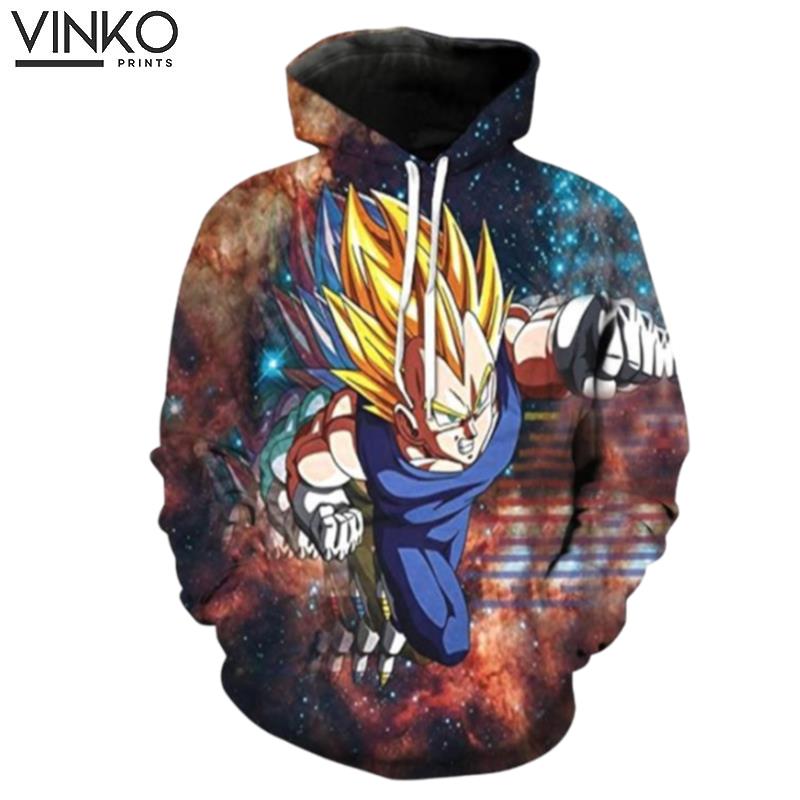 Super Saiyan Vegeta In Space Dragon Ball Z Hoodie