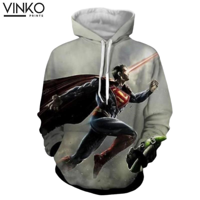 Superman Laser Action And Fighting Hoodie