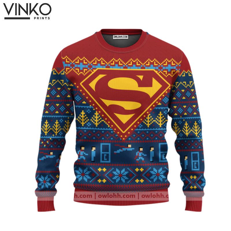 Superman Merry Ugly Christmas Sweater