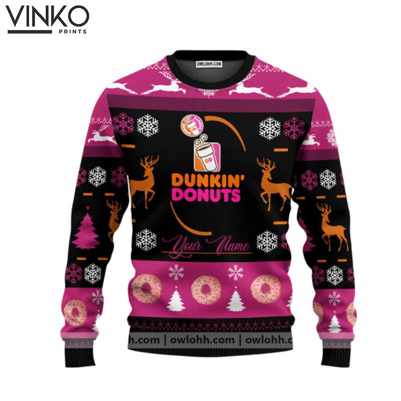 Sweety Dunkin' Donuts Ugly Christmas Sweater