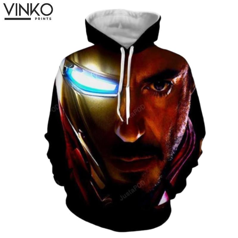 T Face Of Iron Man Hoodie