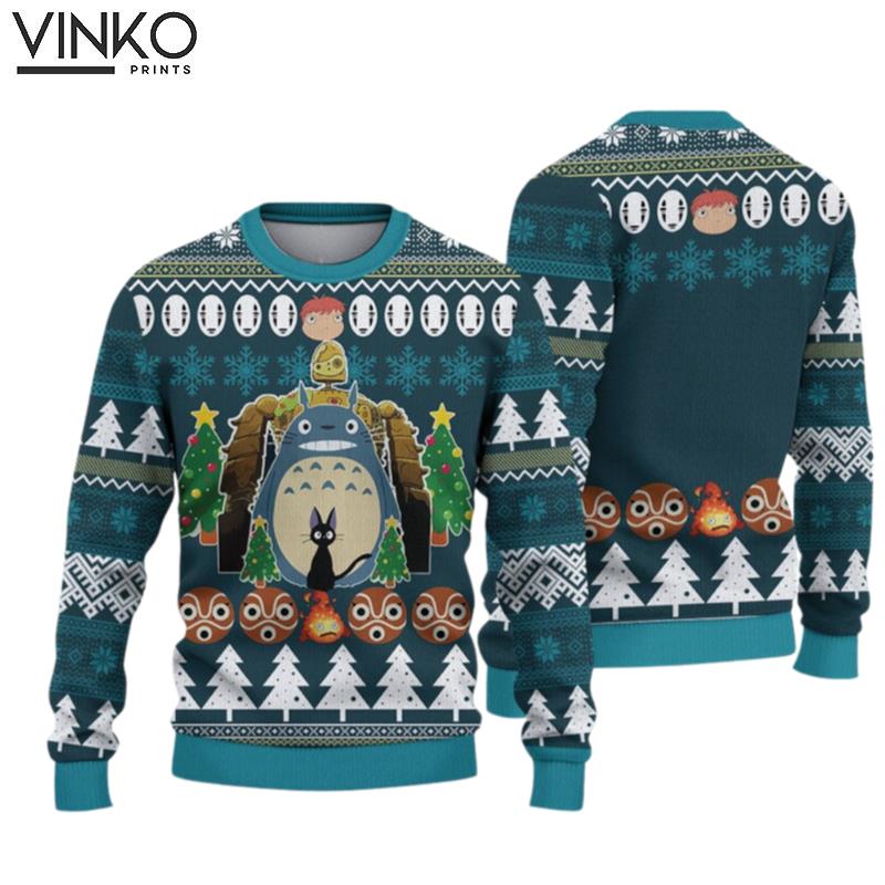 T O T O R O Woolen For Holiday A N I M E Ugly Christmas Sweater