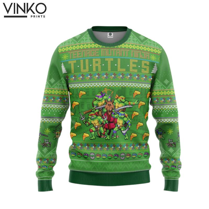 TMNT Turtles Style Custom Ugly Christmas Sweater