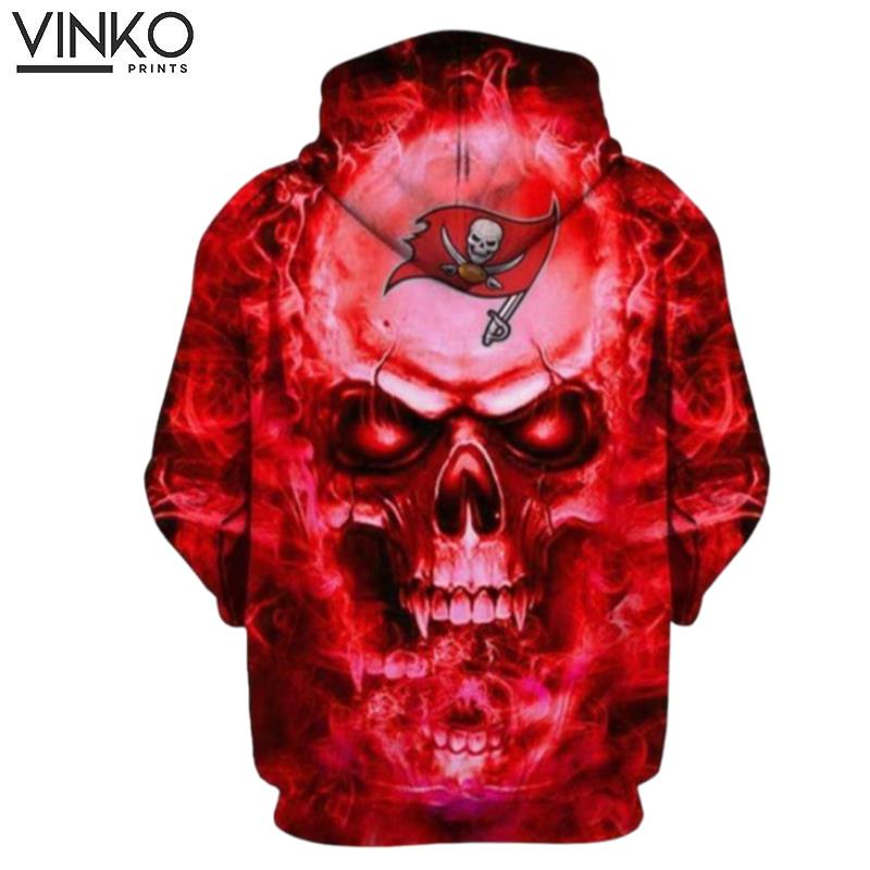 Tampa Bay Buccaneers Nfl Football Skull 21413 Hoodie