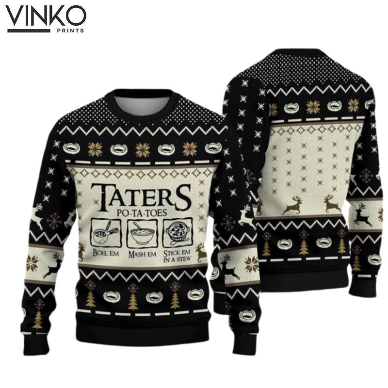 Taters LOTR Taters P Ugly Christmas Sweater