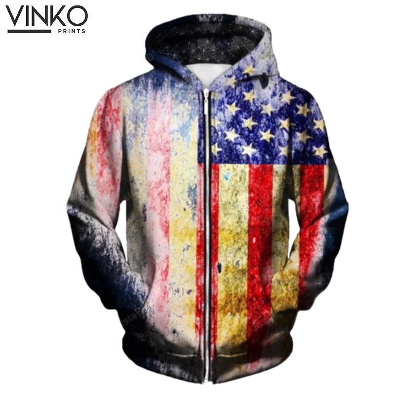 Tattered Flag Up Hoodie