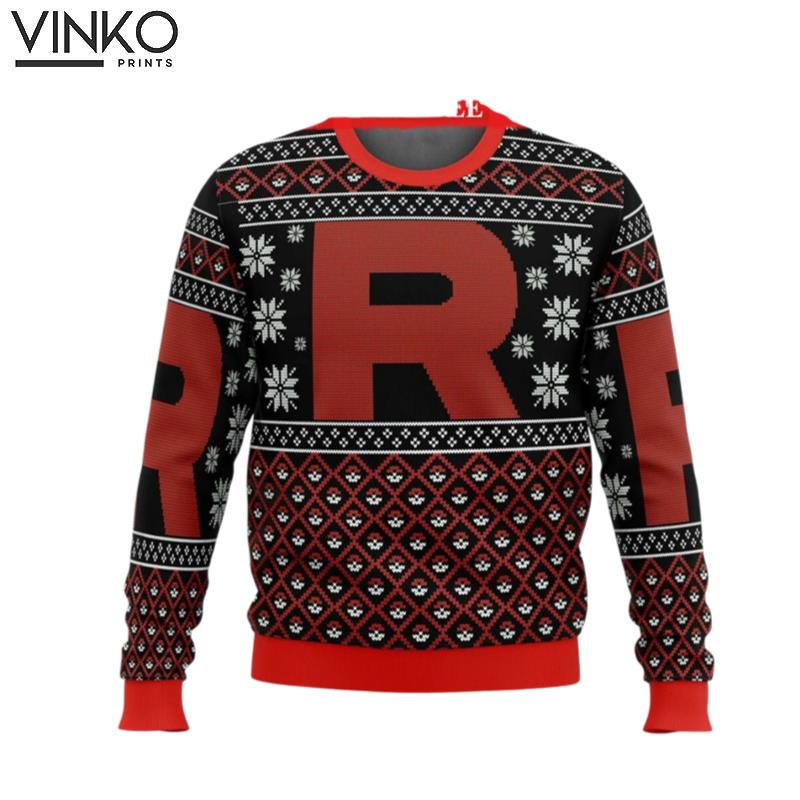 Team R PKM 3D Ugly Christmas Sweater