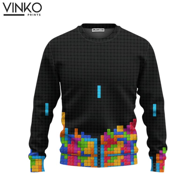 Tetris Nes Game Ugly Christmas Sweater