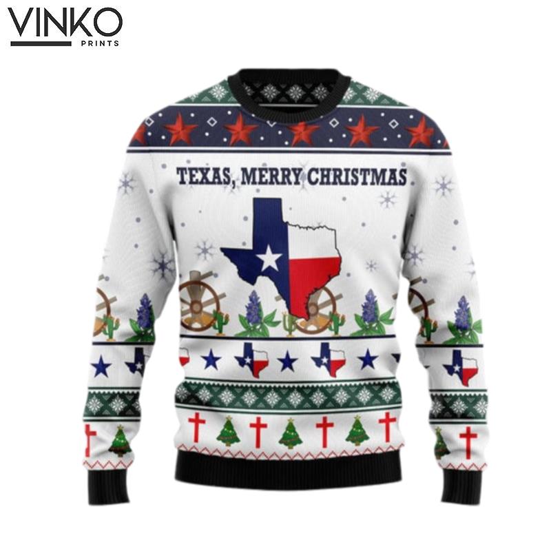 Texas Merry Christmas couples matching friends holiday gifts Ugly Christmas Sweater