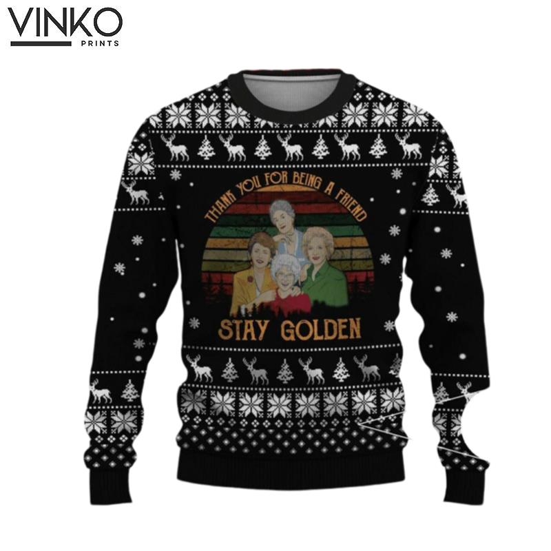 Thank You For Being A Friend 3D Movie Ugly Christmas Sweater