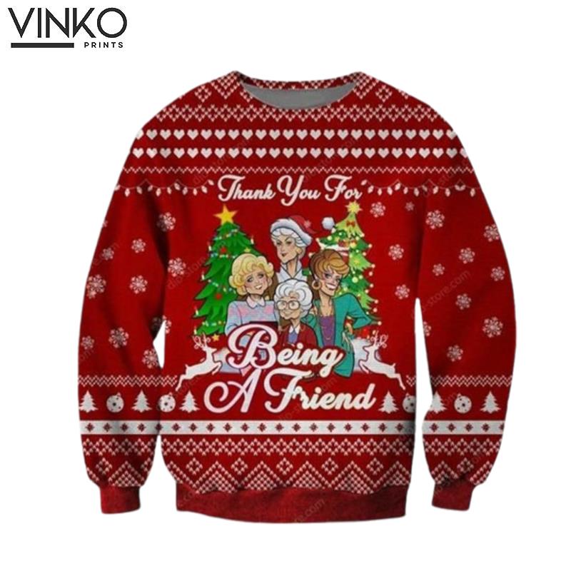 Thank You For Being A Friend Ugly Christmas Sweater