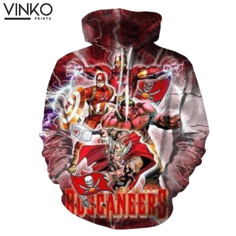 The Avengers Tampa Bay Buccaneers Red Hoodie