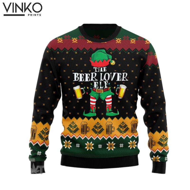 The Beer Lover Elf Ugly Christmas Sweater