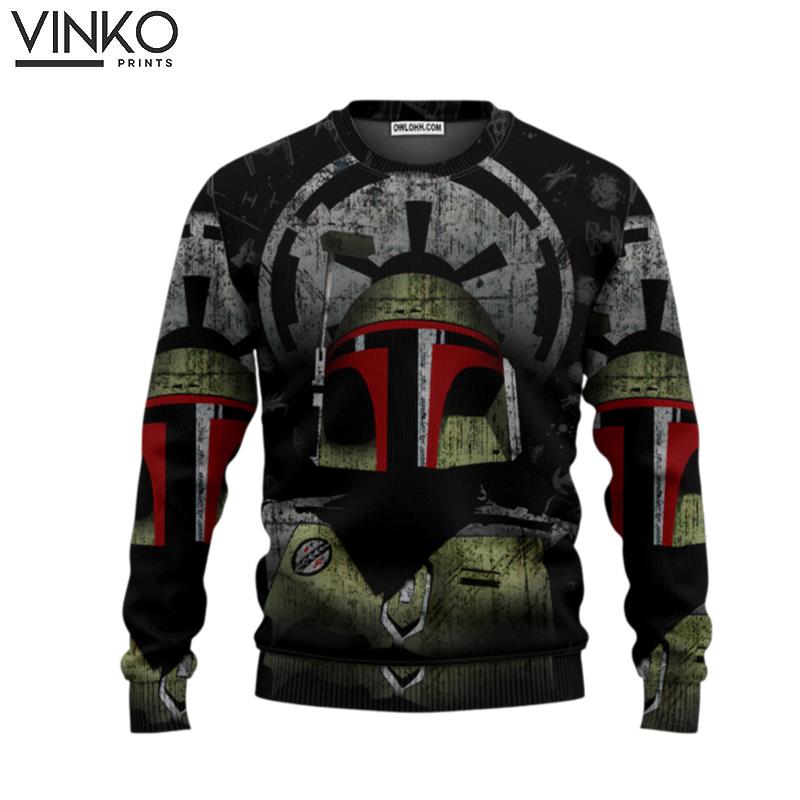 The Bounty Hunter Boba Fett Mandalorian Ugly Christmas Sweater